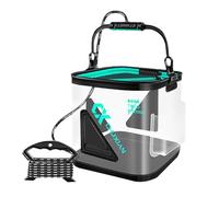 Bucket, Bait Tank, Portable Bait Bucket Folsing Minnow Bucket for Live Baits Fish Container, Fish Protection Bucket, Handheld Fly Fishing Box for Outdoor Fishing Bait Fishes