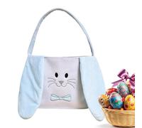 Bucket - Bolsa de basura para huevos de caza, reutilizable Easter Tote Bags with Handles, Bunny Candy Basket Party Supplies, Spring Hunts Container for Candy, Treats