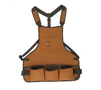 Bucket Boss - Delantal de herramientas para hombre, ajustable, color marrón, 16 bolsillos, fabricado en los EE. UU