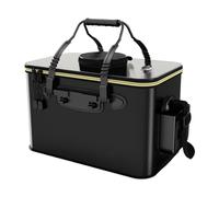 Bucket for Fishing - Portable EVA 40 cm 45 cm Storage, Bait Container Camping Hiking Usage Accessory Supply, Waterproof Large Capacity, 1 Piece Set Black Outdoor Angler Tool Box Live Fish Carrier