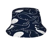 Bucket Hatwhale Rules - Gorro de pesca simple y moderno, bonito gorro de pescador, plegable, color negro