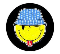 Bucket Head DJ Slipmat - Smiley Acid Face Rave EDM Acid House Music Techno Vinyl