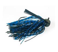 BUCKEYE LURES Plantilla de fútbol de 3/4 onzas con Cabeza Plana, zócalo de Silicona y Protector de Malas Hierbas de Fibra, Cebo de Pesca versátil y Duradero, Negro/Azul