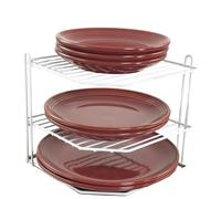 Buckingham Estante Organizador de 3 Niveles para Armario de Cocina, Acero, Blanco, 23 cm