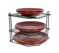 Buckingham Estante Organizador de 3 Niveles para Armario de Cocina, Metal, Negro, 23 cm