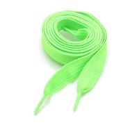 BUCKLE CITY Cordones gruesos y planos de 3/4 pulgadas de ancho, cuerdas de color sólido para todo tipo de zapatos, cordones gruesos para tenis y botas, Verde neón, Talla única