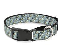 Buckle-Down 100 Dollar Bill Series 2009 Repeat Martingale Collar de Perro, 3,81 cm de Ancho, Cuello-Mediano