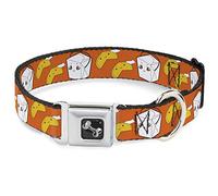 Buckle-Down 13 - 18 "Take out/Fortune Cookies Naranja Collar de Perro, Ancho pequeño
