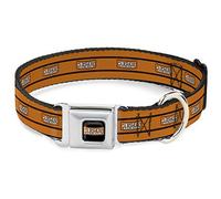 Buckle-Down 15-26" "HEQ-426 Hemi Insignia a Todo Color Negro/Blanco/Naranja, Collar para Perro, Grande