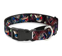 Buckle-Down 3-D TV Cats in Space Martingale Collar para Perro, 3,8 cm de Ancho, Cuello: 45,72 cm - 81,28 cm