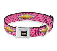 Buckle Down 9 - 15 "" chb-Chevy Bowtie Full Color Negro/Oro Collar de Perro
