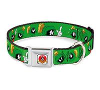 Buckle Down 9 - 15 "" lta-Looney Tunes Logotipo Blanco Collar de Perro