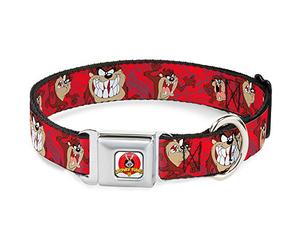 Buckle Down 9 - 15 "" lta-Looney Tunes Logotipo Blanco Collar de Perro
