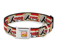 Buckle Down 9 - 15 "Marvel Comics Thor y Martillo Rojo/Amarillo/Blanco Collar de Perro
