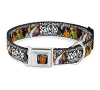Buckle Down 9 - 15 "" sdc-Scooby Doo Cara a Todo Color Negro Collar de Perro