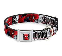 Buckle Down 9 - 15 "" spdu-Ultimate Spider-Man Face/Web Todo Color Collar de Perro