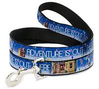 Buckle-Down Adventure IS OUTH There/Carl on Porch/Flying House/Balloons Multi Color Pet Leash, 6" x 1/2"