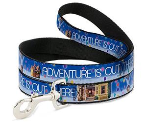 Buckle-Down Adventure IS OUTH There/Carl on Porch/Flying House/Balloons Multi Color Pet Leash, 6" x 1/2"