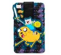 Buckle-Down Adventure Time - Cartera para tarjetas de identificación, diseño de Jake y Finn Action Pose, piel vegana