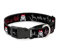 Buckle-Down Angry - Collar para Perro, diseño con Texto en inglés Mad As Hell/You Make Me Sick Martingale Dog Collar, 1" de Ancho, Cuello Grande de 15-26 Pulgadas