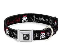 Buckle-Down Angry - Collar para Perro, diseño de Perro con Texto en inglés Mad As Hell/You Make Me Sick Bone, Talla pequeña, 34-45 cm