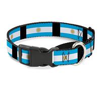 Buckle-Down Argentina Banderas Martingale Collar de Perro, 3,81 cm de Ancho, 45,72 cm de Cuello, Grande.