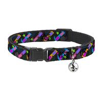 Buckle-Down BAC-W30008-NM Breakaway - Collar para Gato, 1,27 cm de Ancho, para cuellos de 20 a 30 cm, tamaño Mediano, 80 s