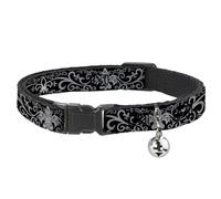 Buckle-Down BAC-W30611-NM Breakaway - Collar para Gato, 1,27 cm de Ancho, para cuellos de 20 a 30 cm, tamaño Mediano, diseño de Flor de lis