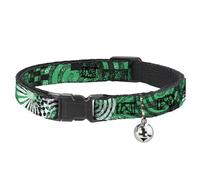 Buckle-Down BAC-W30722-NM Breakaway - Collar para Gato, 1,27 cm de Ancho, para cuellos de 20 a 30 cm, tamaño Mediano, diseño de Chubasquero