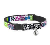 Buckle-Down BAC-W30902-NM Breakaway - Collar para Gato, 1,27 cm de Ancho, para Cuello de 20 a 30 cm, tamaño Mediano, Estrellas