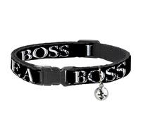 Buckle-Down BAC-W31255-NM Breakaway - Collar para Gato, 1,27 cm de Ancho, para Cuello de 20 a 30 cm, Mediano, Cita Boss