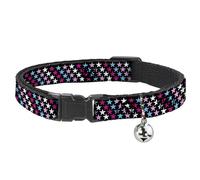 Buckle-Down BAC-W31312-NM Breakaway - Collar para Gato, 1,27 cm de Ancho, para cuellos de 20 a 30 cm, tamaño Mediano, diseño de Estrellas