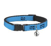 Buckle-Down BAC-W31428-NM Breakaway - Collar para Gatos, 1,27 cm de Ancho, para cuellos de 20 a 30 cm, tamaño Mediano, Color Azul neón