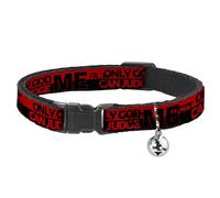 Buckle-Down BAC-W31563-NM Breakaway - Collar para Gato, 1,27 cm de Ancho, para Cuello de 20 a 30 cm, tamaño Mediano, Solo Cita de Dios