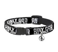 Buckle-Down BAC-W31568-NM Breakaway - Collar para Gato, 1,27 cm de Ancho, para Cuello de 20 a 30 cm, Mediano, Solo Cita de Dios