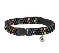 Buckle-Down BAC-W31663-NM Breakaway - Collar para Gato, 1,27 cm de Ancho, para cuellos de 20 a 30 cm, tamaño Mediano, diseño de Patas