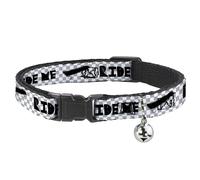 Buckle-Down BAC-W31817-NM Breakaway - Collar para Gato, 1,27 cm de Ancho, para cuellos de 20 a 30 cm, tamaño Mediano, diseño de Ride Me
