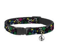 Buckle-Down BAC-W31925-NM Breakaway - Collar para Gatos, 1,27 cm de Ancho, para cuellos de 20 a 30 cm, tamaño Mediano, diseño de Estrellas