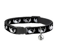 Buckle-Down BAC-W32504-NM Breakaway - Collar para Gato, 1,27 cm de Ancho, Cuello Mediano, Yin Yang