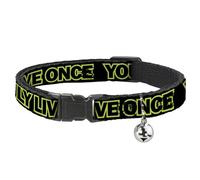 Buckle-Down BAC-W32507-NM Breakaway - Collar para Gato, 1,27 cm de Ancho, Cuello Mediano, Cita Yolo