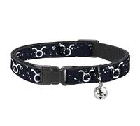 Buckle-Down BAC-W32645-NM Breakaway - Collar para Gato (1,27 cm, Cuello-Mediano, Taurus del Zodiaco de 20,32 cm)