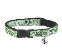 Buckle-Down BAC-W32810-NM Breakaway - Collar para Gato, 1,27 cm de Ancho, Cuello Mediano, Calaveras de Cachemira
