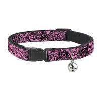 Buckle-Down BAC-W32822-NM Breakaway - Collar para Gato, 1,27 cm de Ancho, Cuello Mediano, Calaveras de Cachemira
