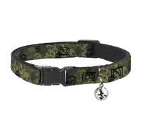 Buckle-Down BAC-W32975-NM Breakaway - Collar para Gato, 1,27 cm de Ancho, Cuello Mediano, Camuflaje