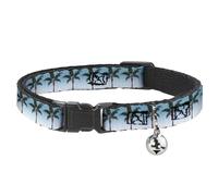Buckle-Down BAC-W34270-NM Breakaway - Collar para Gato (tamaño Mediano, 1,27 cm), diseño de Palmeras