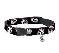 Buckle-Down BAC-W34544-NM Breakaway - Collar para Gato, 1,27 cm de Ancho, Cuello Mediano, Calaveras de azúcar