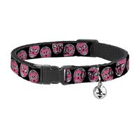 Buckle-Down BAC-W34552-NM Breakaway - Collar para Gato, 1,27 cm de Ancho, Cuello Mediano, Calaveras de azúcar