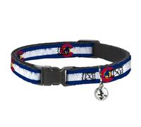 Buckle-Down BAC-W35500-NM Breakaway - Collar para Gato (Talla Mediana de Cuello, 1,27 cm), Color Blanco