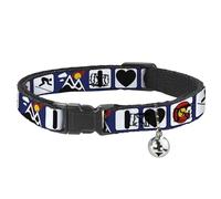 Buckle-Down BAC-W35510-NM Breakaway - Collar para Gato (Talla Mediana de Cuello, 1,27 cm)