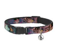 Buckle-Down BAC-WDY069-NM Breakaway - Collar para Gato con diseño de Pocahontas y escenas de John Smith (1/2" W-8-12 Cuello Mediano)